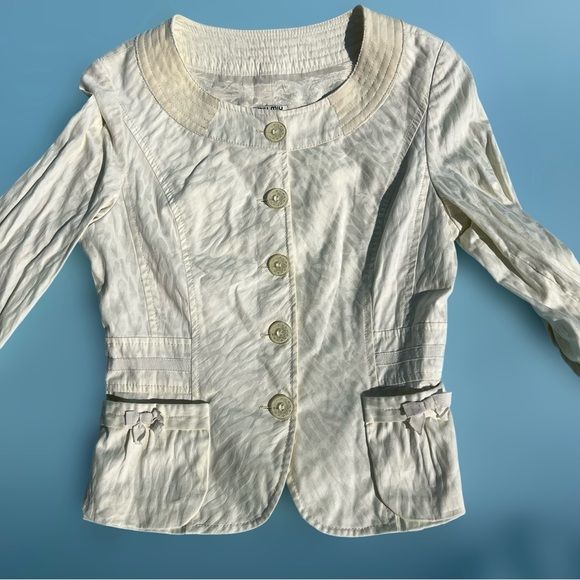 Miu Miu Cream Blazer - Picture 1 of 8